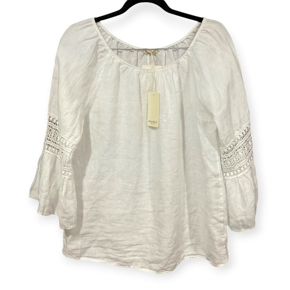 Alessia Pacini Top Women Medium 100% Linen NWT